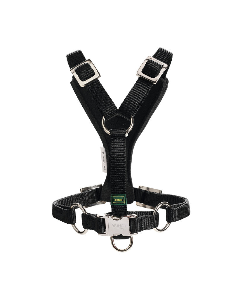 Car Safety Harness EASY COMFORT - Hunter-petstore -made from high-quality nylon material -removable protective pad in the chest area -loop enables attachment to car safety belt -step-less 5-fold adjustable thanks to slider
