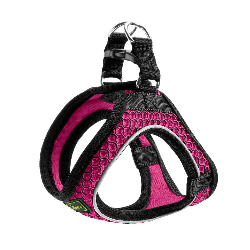 HILO Comfort Harness - Hunter-petstore -lightweight harness for small to medium and head-shy dogs -easy to put on with only one buckle and Velcro closure -optimum freedom of movement -nylon edging with highly reflective piping -soft, air-permeable and breathable -cooling effect possible with the help of water -easy-care and quick-drying