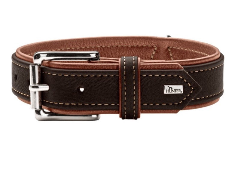 CANADIAN UP Collar - Hunter-petstore -classic collar for dogs -with premium leather from ecological and socially responsible production -noble and luxurious - for highest demands -particularly soft and supple feel -gentle processing for high wearing comfort