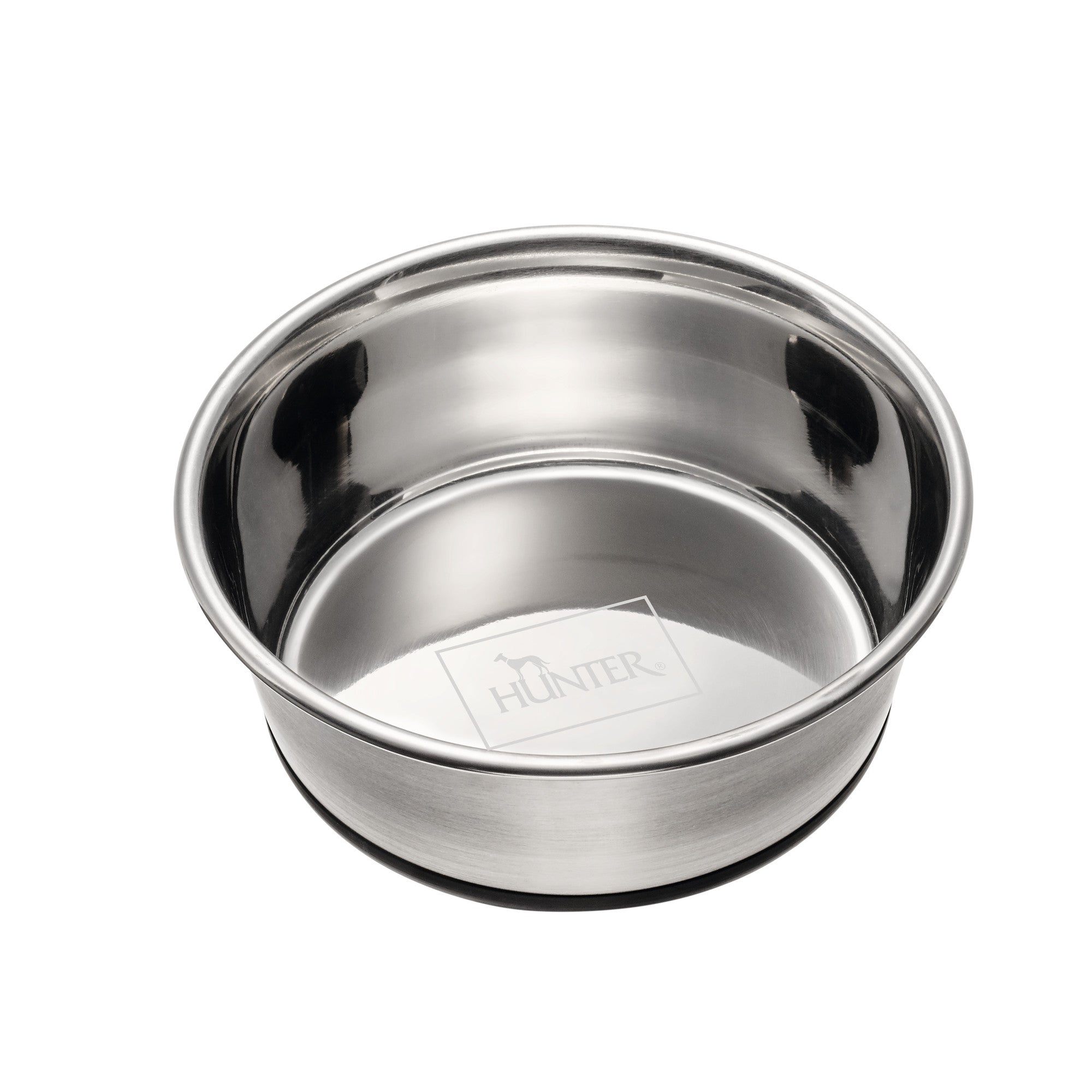 CLASSIC Bowl - Hunter-petstore -Feeding or drinking bowl made of stainless steel -Decent HUNTER engraving -Simple, timelessly elegant design -Slip-resistant silicone rim on the base -Long-lasting, shock and scratch resistant -Easy to clean and dishwasher safe -Food safe