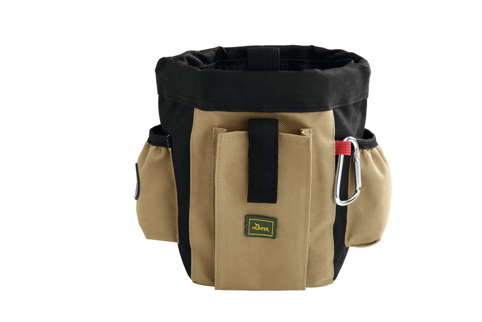 BUGRINO Profi Treat Pouch - Hunter-petstore -attach to a belt (with clip and strap) -ideal for storing rewards -can be opened and closed easily with the help of a frame lock (metal) -durable material -washable -with lots of small pockets for your clicker or your mobile phone -with waste bag dispenser -with snap hook
