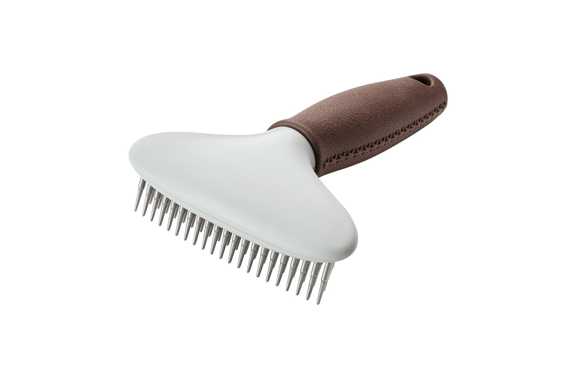 Currycomb untangle SPA - Hunter-petstore -suitable for dogs with medium-length and long hair -for intensive undercoat grooming -makes it easy to remove dead undercoat fur, even for extremely thick coats -two rows of high-quality stainless steel pins -ergonomic handle with high-quality leather look