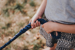 LIST Leash - Hunter-petstore -nautical rope look -robust braiding -brass fittings -detachable brass badge -with hand loop -Ahoy there!