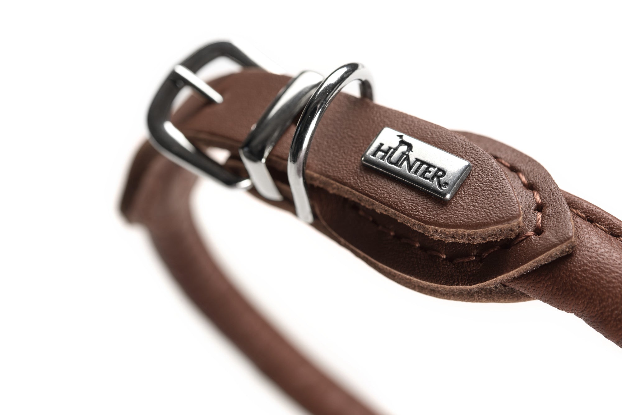 R&S Collar - Hunter-petstore -made of soft cowhide nappa leather -rounded shape also suitable for long-haired dogs -pull resistant nylon liner