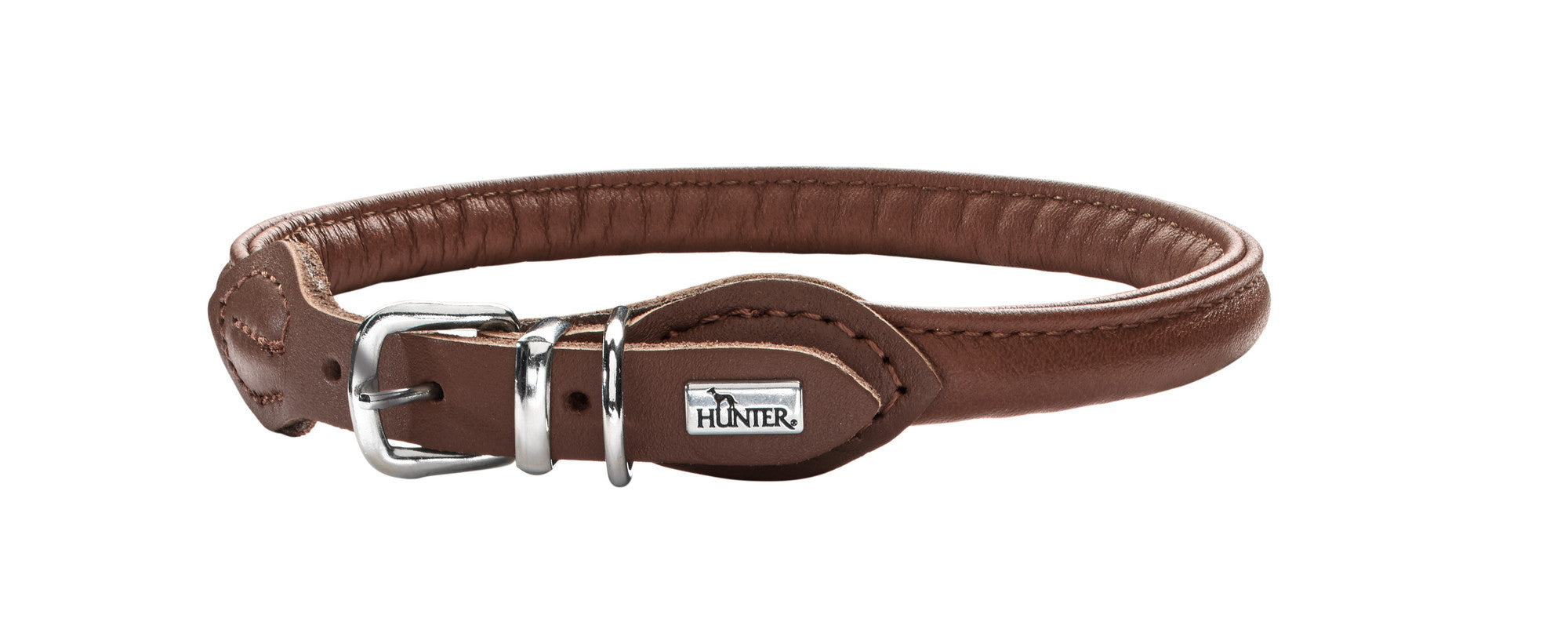 R&S Collar - Hunter-petstore -made of soft cowhide nappa leather -rounded shape also suitable for long-haired dogs -pull resistant nylon liner