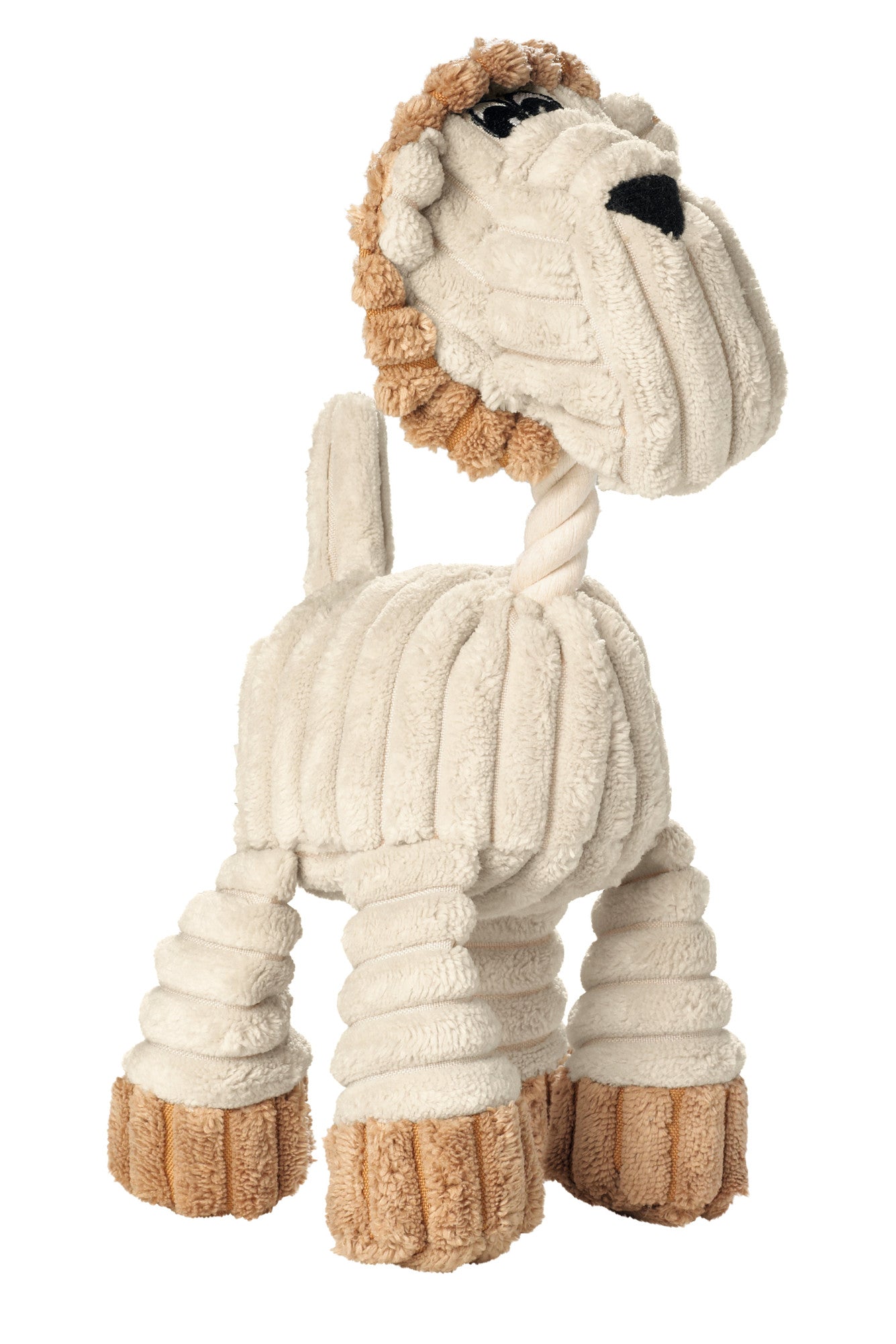HUGGLY ZOO Lion Dog Toy - Hunter-petstore -dog toy to cuddle and love -suitable for small and medium-sized dogs -cute design -with tooth-caring rope -without squeaker -washable at 90 °F -9.45 in