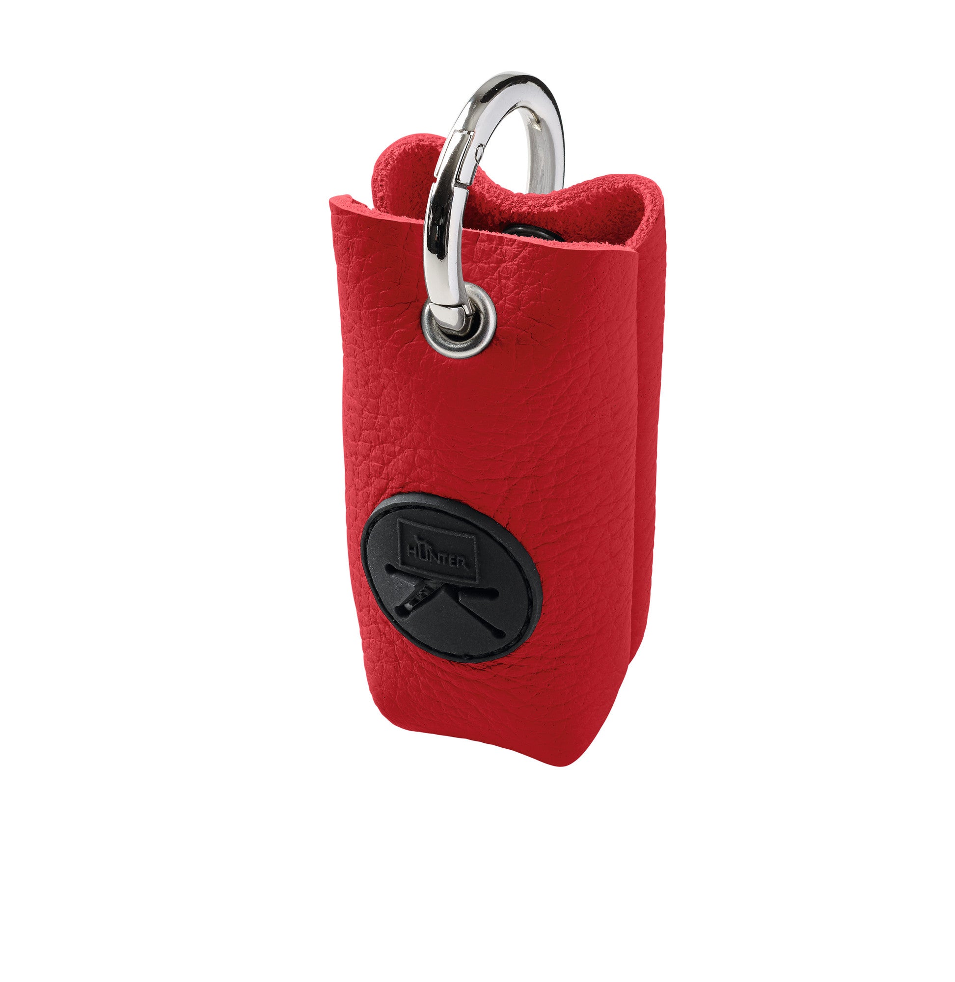 YUNA LUXUS Waste bag holder - Hunter-petstore -stylish poo bag dispenser for every day -flexible fastening options thanks to robust ring carabiner -easy removal of individual bags -one roll of poo bags included -made in Germany