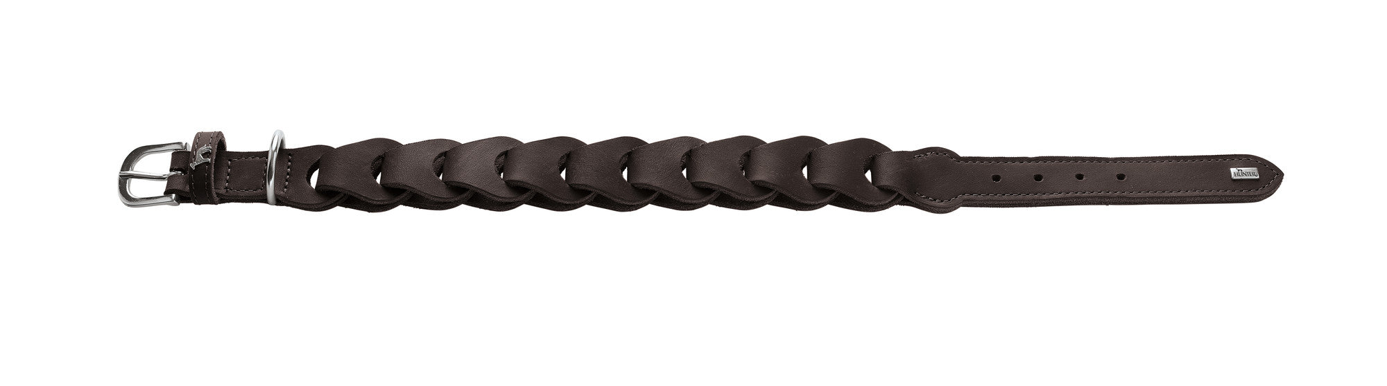 Solid EDUCATION Chain Collar - Hunter-petstore -Collar for leisure activities (not for training purposes!) -With handmade and interlinked leather elements -Special design provides pleasant, light tug damping at the dog's neck -Made in Germany