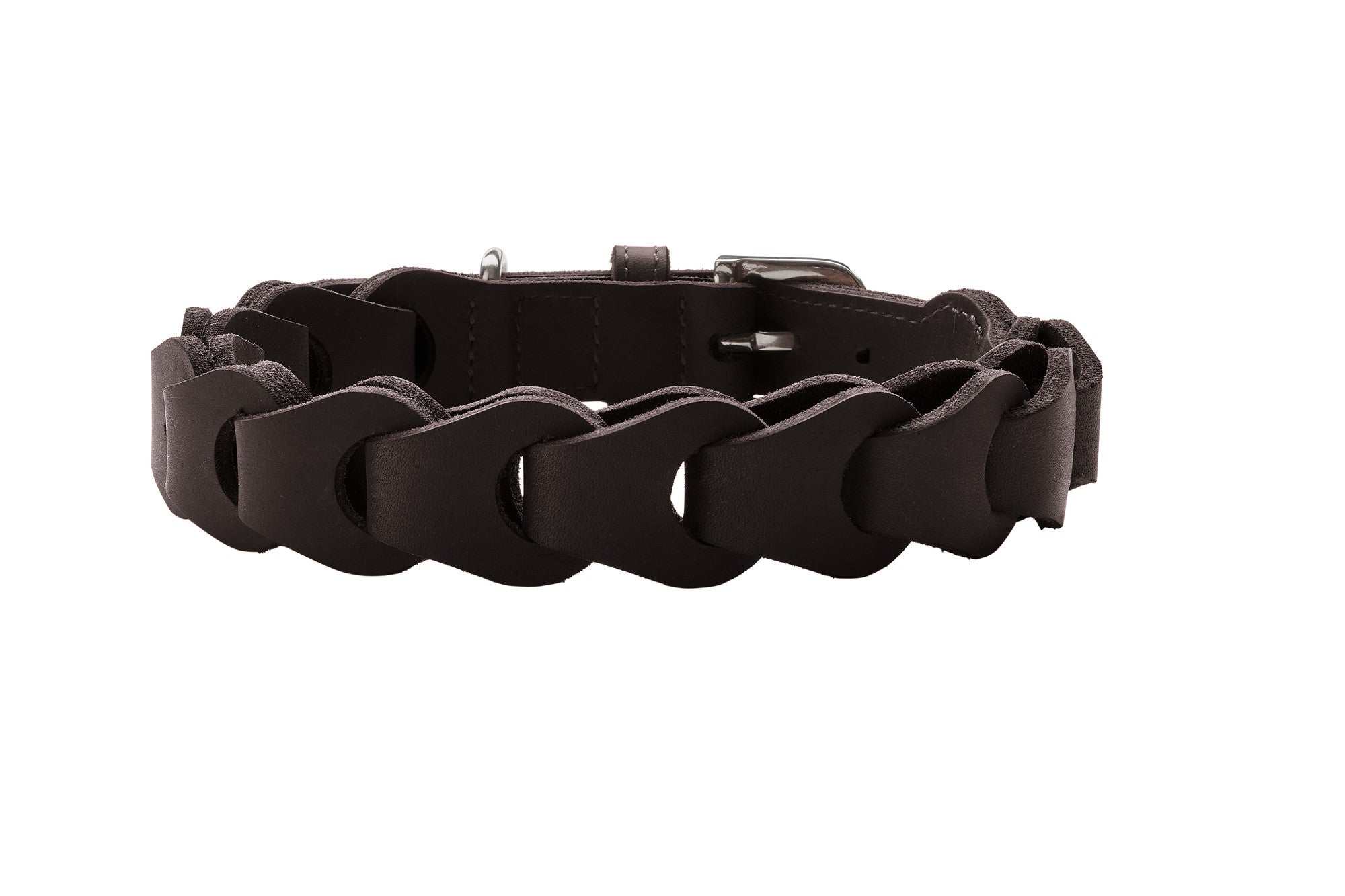 Solid EDUCATION Chain Collar - Hunter-petstore -Collar for leisure activities (not for training purposes!) -With handmade and interlinked leather elements -Special design provides pleasant, light tug damping at the dog's neck -Made in Germany