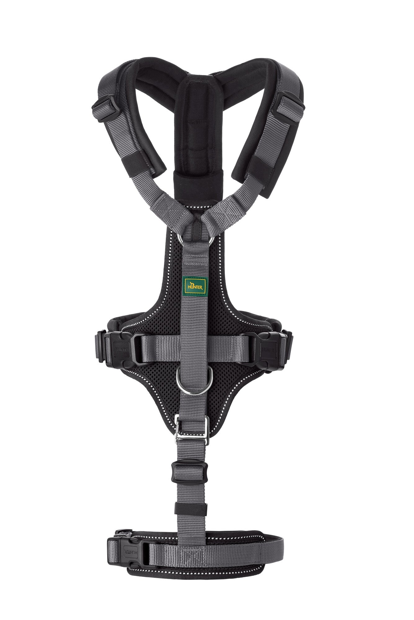 MALDON Safety Harness - Hunter-petstore -safety harness suitable for everyday use for fearful and insecure dogs -removable waist belt, for use as a classic Y-harness -with padded handle (from size S-M) -lightweight plastic click buckles -softly padded, especially at the pressure points -highly reflective thanks to 3M™ Scotchlite™ Reflective Material -up to 7-way adjustable (harness from size S-M: 5-way, waist belt: 2-way)