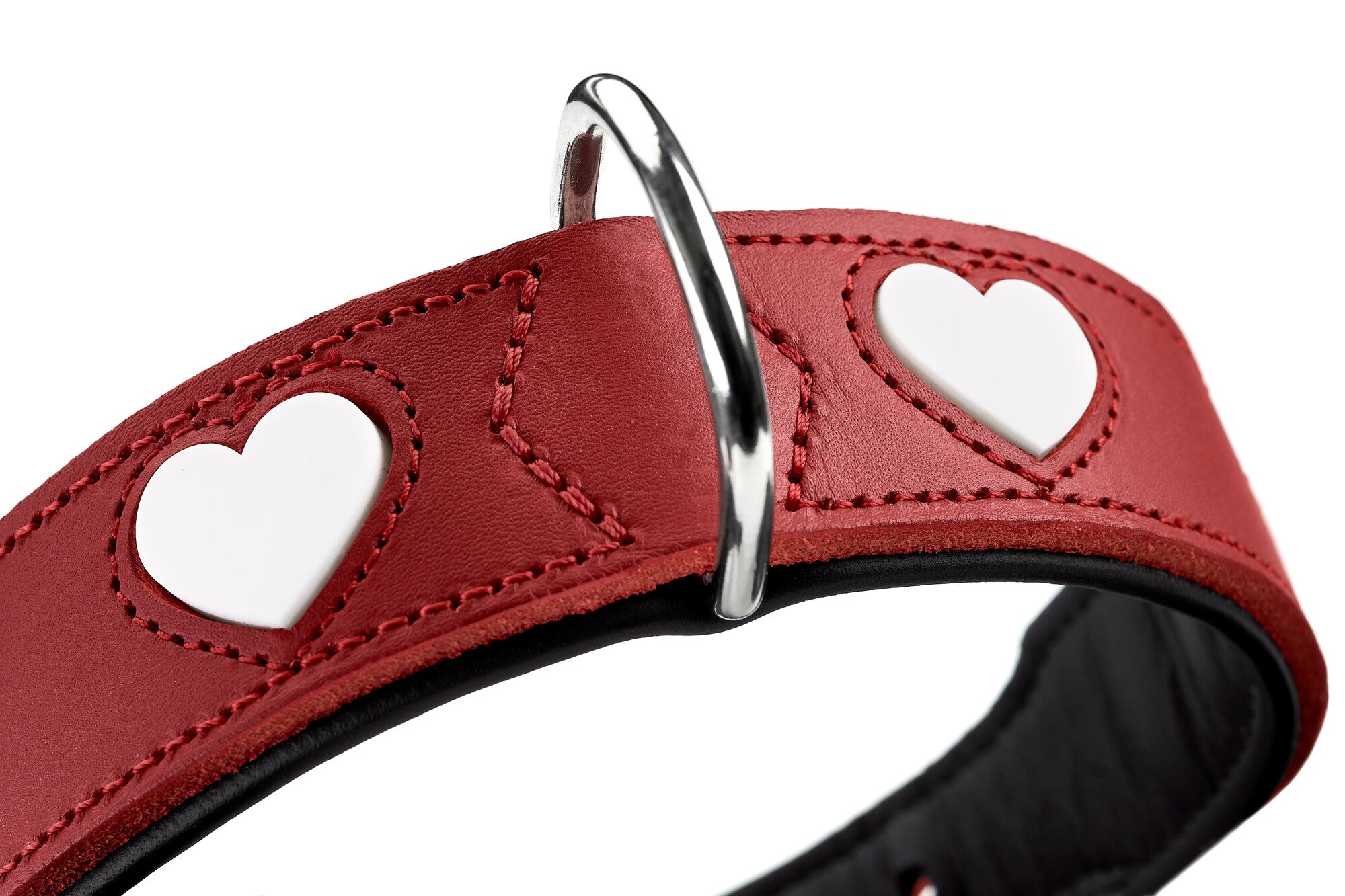 LOVE Collar - Hunter-petstore -especially soft cow leather -hearts are sewn in individually -made in Germany