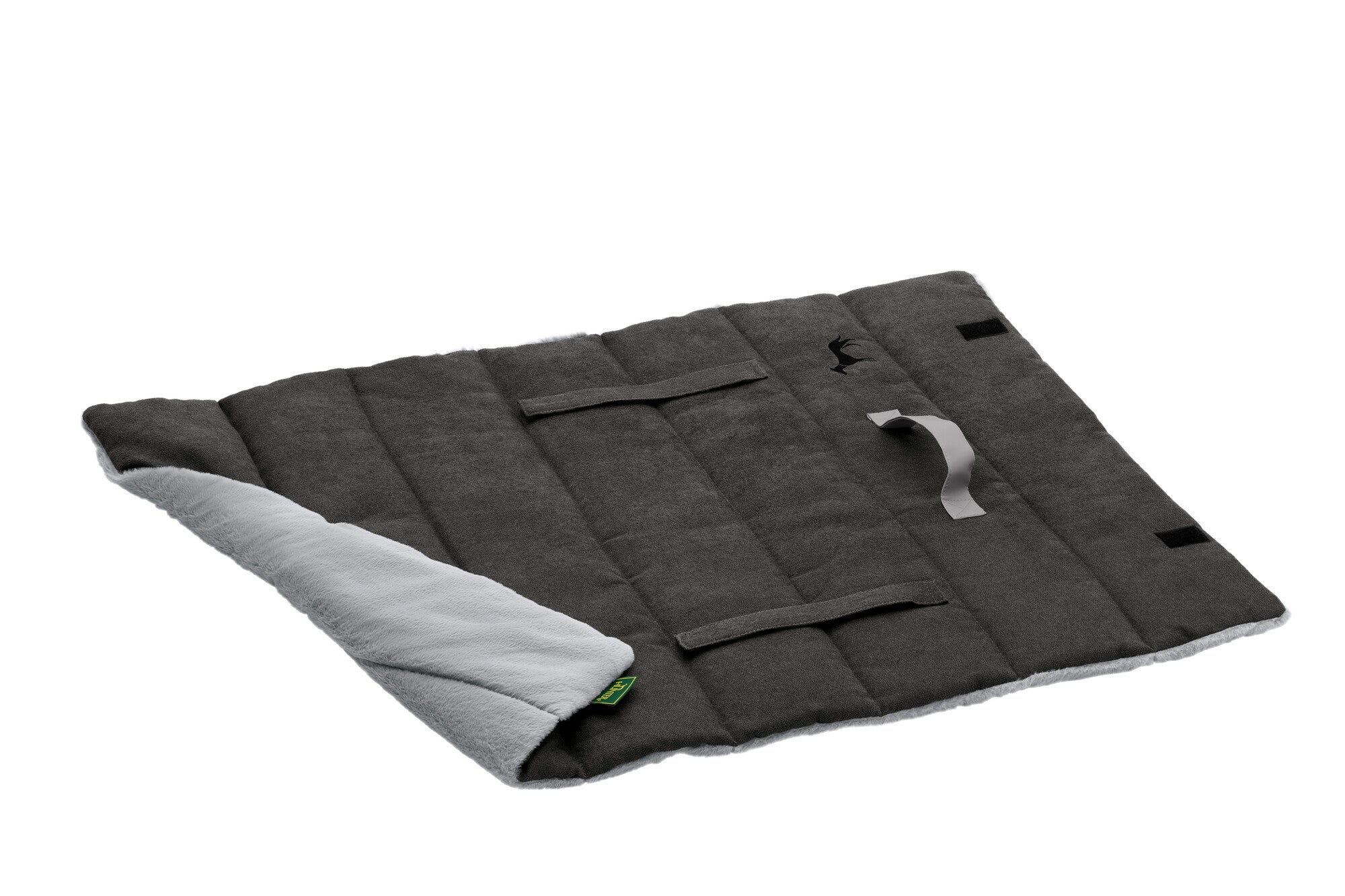 ROCKFORD Blanket - Hunter-petstore -top with very soft and cuddly plush -padded for a high lying comfort -can be rolled up, fixed with Velcro straps and transported in a space-saving way -ideal for traveling -with practical carrying handle -washable at 90°F