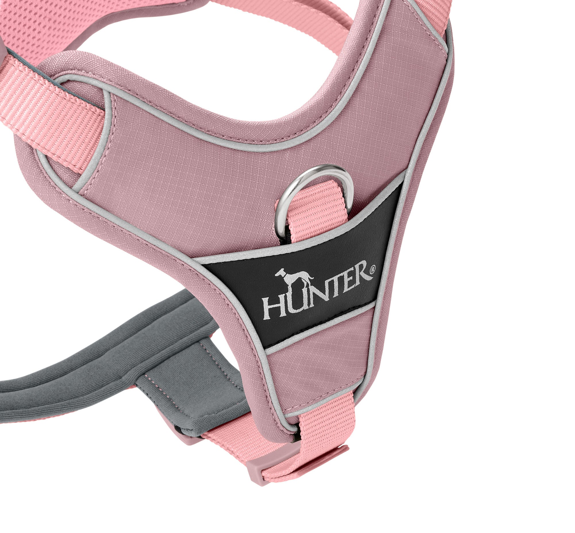 DIVO Up Harness - Hunter-petstore -Front entry option for head shy dogs -5-way adjustment for ergonomic fit -Comfortable padding with soft, breathable mesh material and neoprene -Highly reflective thanks to 3M™ Scotchlite™ Reflective material and HUNTER logo print -With two D-rings for leashing to the dog's back or chest area -D-ring in the chest area can be "hidden" with a flick of the wrist
