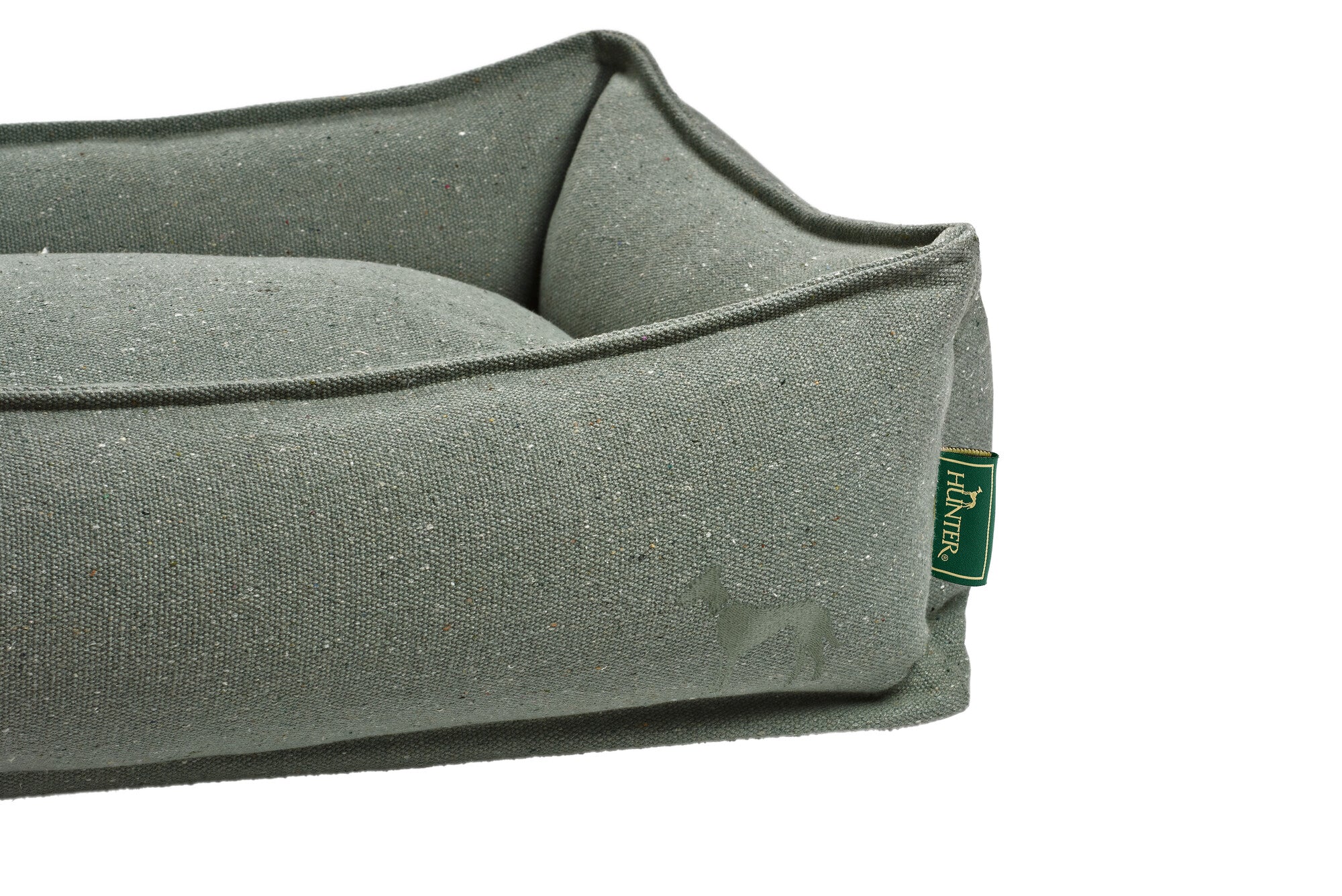 BELLUNO Sofa - Hunter-petstore -Cozy dog sofa with robust textured fabric -Made mainly from recycled materials -Pleasantly robust material mix of cotton and polyester -Reversible inner cushion -Anti-slip underside -Covers washable at 140 °F
