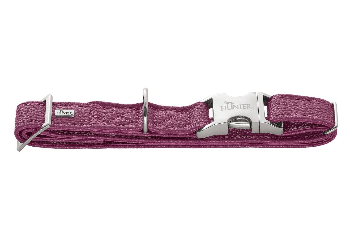 SOFIA Alu-Strong Collar - Hunter-petstore -Imitation leather in nappa look -Vegan -Infinitely adjustable -Robust aluminium plug-in fastener -Brilliant colors -Made in Germany
