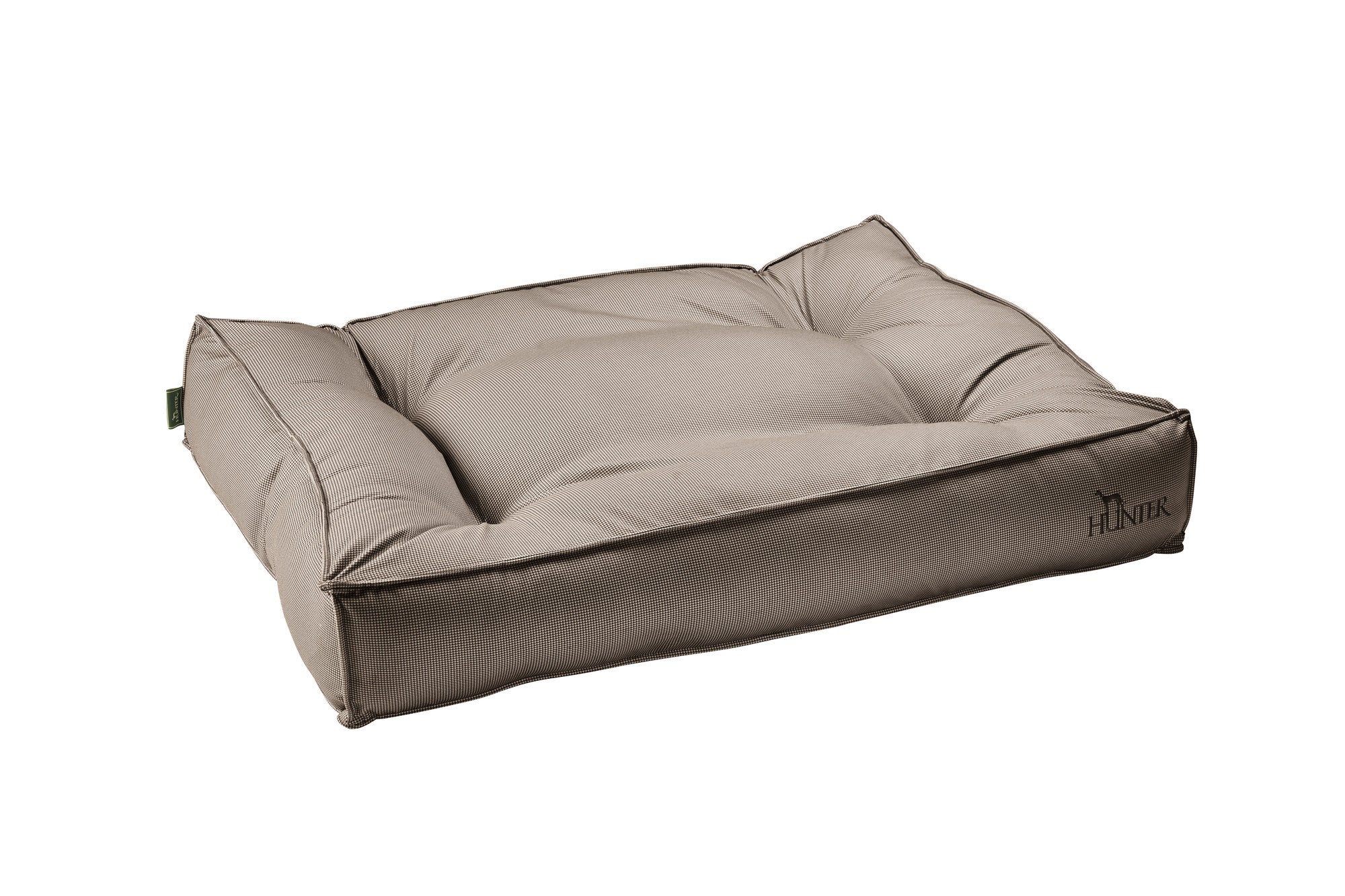 LANCASTER Quilted Bed - Hunter-petstore -Quilted dog bed for resting and relaxing -Elegant, quiet design with discreet Pepita pattern -With a high, comfortable filling -Pleasant and soft feel -Slip-resistant underside -Cover removable by zipper and washable at 140 °F