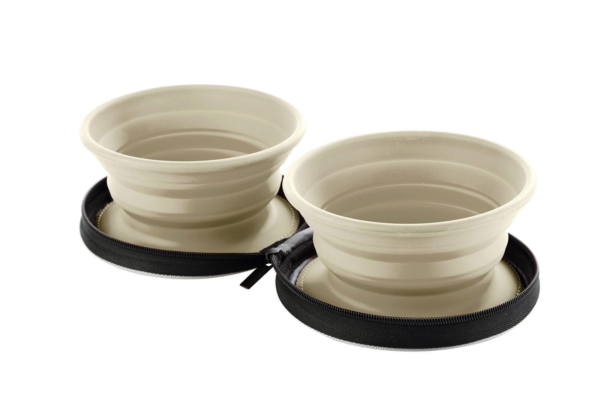 LIST Travel Bowls - Hunter-petstore -foldable food and drink bowl with pocket and zipper -ideal for traveling and on the road -silicone material -small packing size -easy to clean and dishwasher-safe