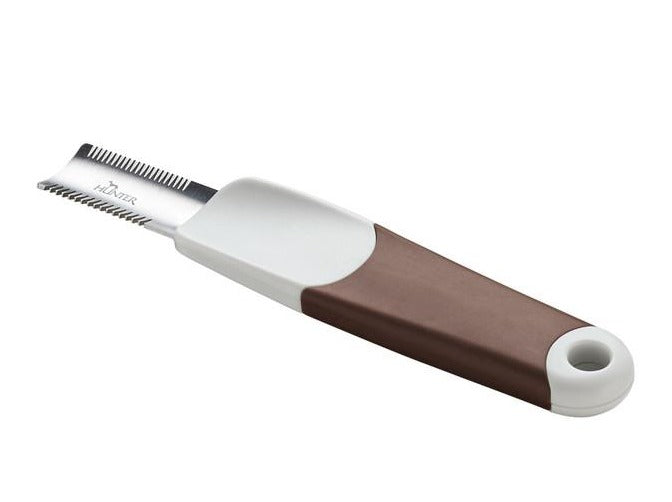 Trimming Knife Double SPA - Hunter-petstore -stripping knife suitable for all lengths of coat, coarse/fine (short, medium, long) -allows the removal of loose wire coat -high-quality steel blade -for spots that are hard to reach -ergonomically shaped handle