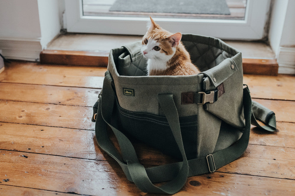 MADISON Dog carrier & blanket - Hunter-petstore -can be folded out and used as a travel blanket -with practical exterior pockets and dog waste bag carrier -can be carried in the hand or using the shoulder strap -max. load of 15 lbs Size of the bag - length 15.7" x width 9.8" x height 9.8" Size of the blanket - length 36" x width 25.5"