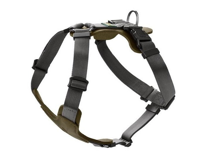 AALBORG Mixed Harness - Hunter-petstore -combination of cowhide leather and nylon -5-way adjustment -with light plastic clasp -made in Germany