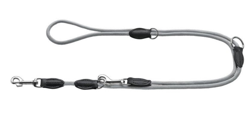 EIBY FREESTYLE Adjustable Leash - Hunter-petstore -adjustable leash for dog training and leisure time -with reinforced rope and leather caps -3-point adjustability to suit any situation -easy and comfortable handling -weather-resistant and easy-care