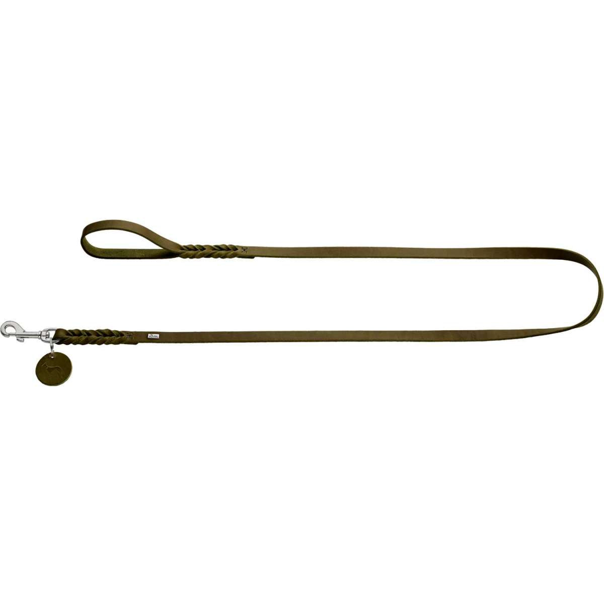 SOLID EDUCATION Leash - Hunter-petstore -particularly tough and hard-wearing leather -hand-braided -with a leather keyring -snap bolt braided into the leather -with hand loop -made in Germany