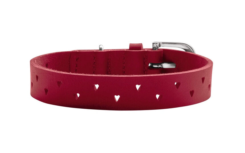 AALBORG Soul Collar - Hunter-petstore -classic collar, universally usable -especially well-suited to use in dog sports due to a liberal application of oil -particularly tough and hard-wearing leather -with charming heart punching -made in Germany
