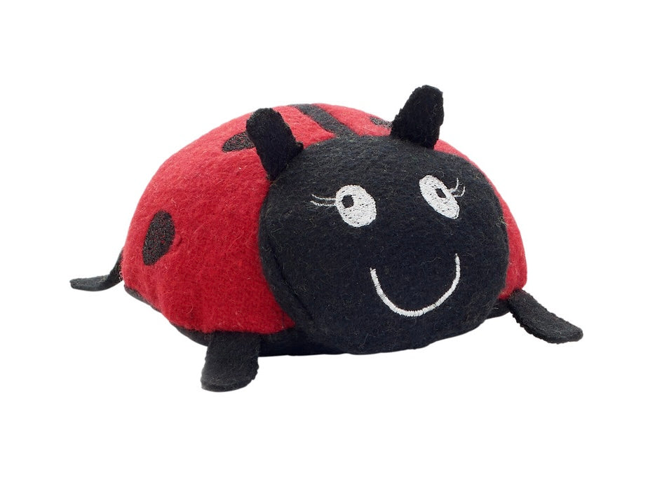 FLORENZ Ladybug Dog toy - Hunter-petstore -cute toy in insect look, without squeaker -for small and medium-sized dogs -pleasantly grippy material mix -for playing, cuddling and loving -made from up-cycled outer material and recycled filling -washable at 90 °F -8.66 in