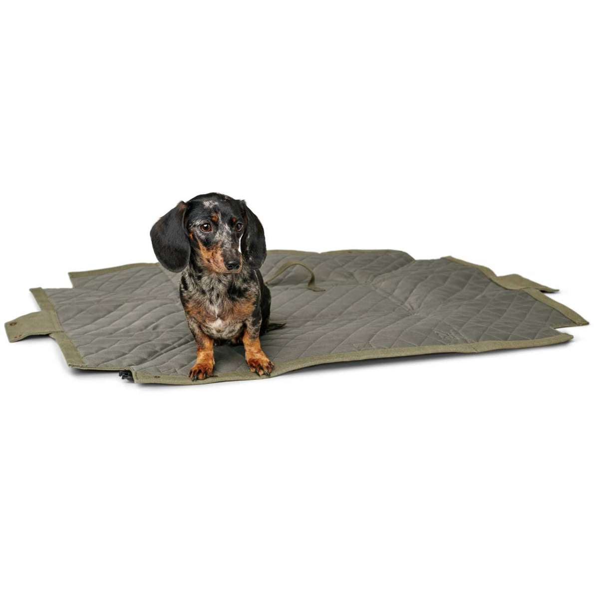 MADISON Dog carrier & blanket - Hunter-petstore -can be folded out and used as a travel blanket -with practical exterior pockets and dog waste bag carrier -can be carried in the hand or using the shoulder strap -max. load of 15 lbs Size of the bag - length 15.7" x width 9.8" x height 9.8" Size of the blanket - length 36" x width 25.5"