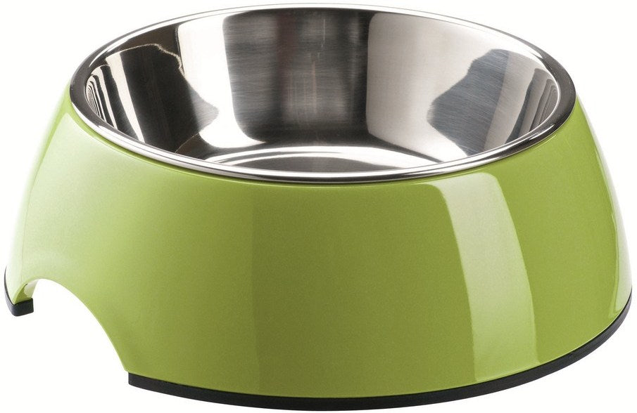 COLOR Bowl - Hunter-petstore -feeding or drinking bowl with melamine -with removable stainless steel bowl -classic-modern design -slip-resistant rubber rim on the bottom -long-lasting, shock and scratch resistant -easy to clean and dishwasher safe -food safe
