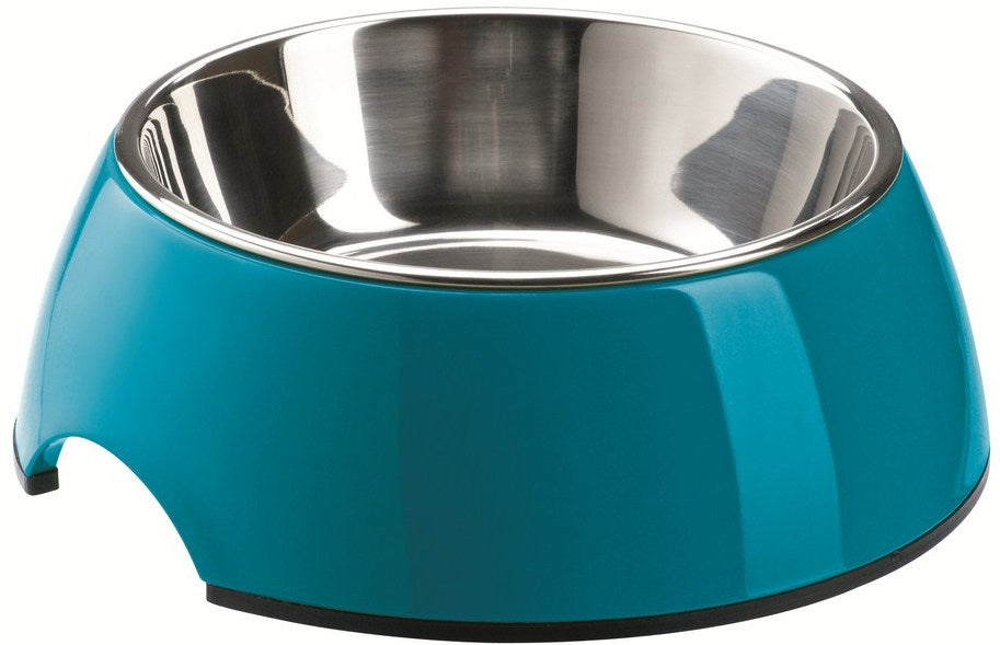 COLOR Bowl - Hunter-petstore -feeding or drinking bowl with melamine -with removable stainless steel bowl -classic-modern design -slip-resistant rubber rim on the bottom -long-lasting, shock and scratch resistant -easy to clean and dishwasher safe -food safe