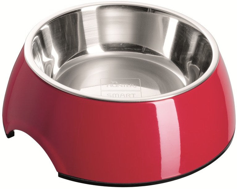 COLOR Bowl - Hunter-petstore -feeding or drinking bowl with melamine -with removable stainless steel bowl -classic-modern design -slip-resistant rubber rim on the bottom -long-lasting, shock and scratch resistant -easy to clean and dishwasher safe -food safe