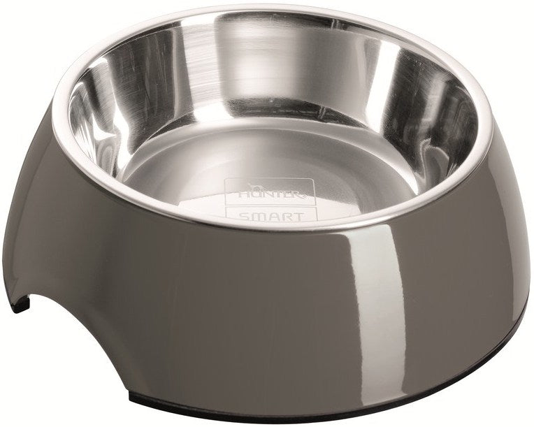 COLOR Bowl - Hunter-petstore -feeding or drinking bowl with melamine -with removable stainless steel bowl -classic-modern design -slip-resistant rubber rim on the bottom -long-lasting, shock and scratch resistant -easy to clean and dishwasher safe -food safe
