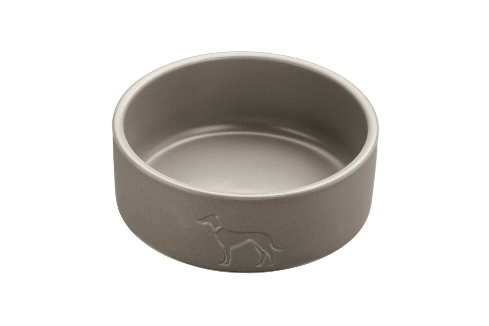 OSBY Ceramic Bowl - Hunter-petstore -feeding or drinking bowl made of ceramic -subtle HUNTER dog embossing -high weight ensures a secure stand -slip-resistant silicone rim on the bottom -long-lasting and scratch resistant -easy to clean and dishwasher-safe -food safe