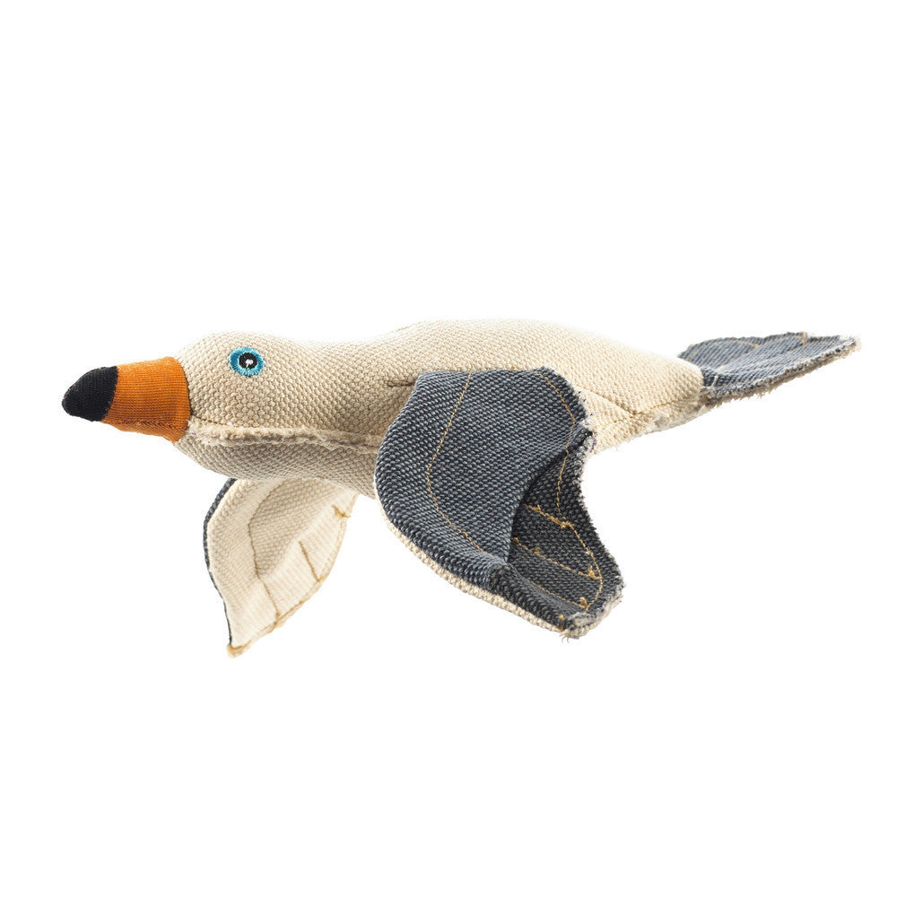 CANVAS Seagull Dog toy - Hunter-petstore -dog toy for playing, cuddling and loving -suitable for medium to large dogs -detailed animal look with a rough look and raw edge seams -with squeaker -washable at 90 °F