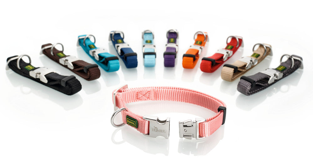 NYLON Alu-Strong Collar - Hunter-petstore -made of high-quality and durable nylon material -step-less adjustable by metal slider -with practical aluminum fastener
