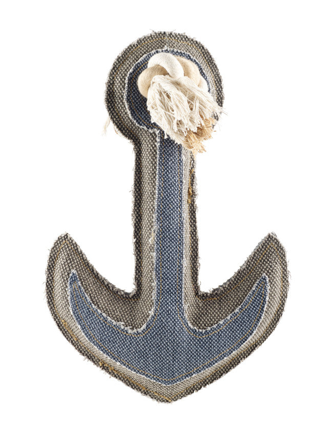 CANVAS Anchor Dog toy - Hunter-petstore -Made from sturdy cotton with polyester filling -Features rope and raw-edge seams for chewing and play - Contains squeaker for extra amusement -Machine washable up to 86°F -CE certified, meeting European child toy safety regulations
