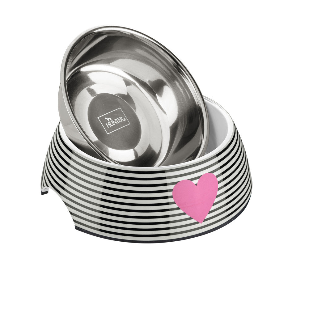 BIRI Bowl - Hunter-petstore -feeding or water bowl with melamine casing -with removable stainless steel bowl -melamine: high impact and scratch resistance -anti-slip due to rubber feet -easy-care and dishwasher safe -food safe