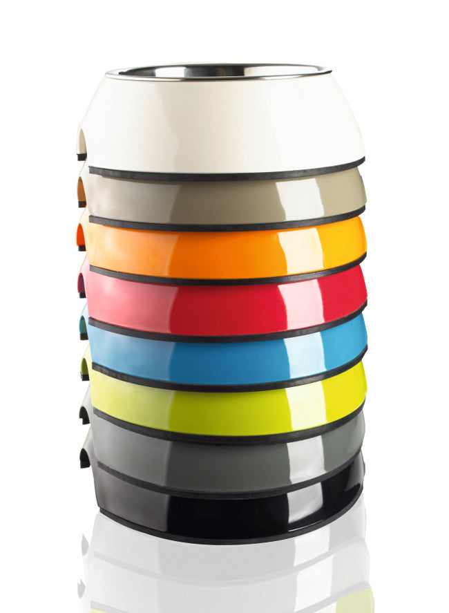 COLOR Bowl - Hunter-petstore -feeding or drinking bowl with melamine -with removable stainless steel bowl -classic-modern design -slip-resistant rubber rim on the bottom -long-lasting, shock and scratch resistant -easy to clean and dishwasher safe -food safe