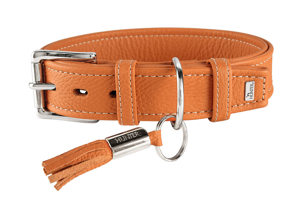 CANNES Collar - Hunter-petstore -especially soft cow nappa leather -collar body is made from one single piece of leather -made in Germany