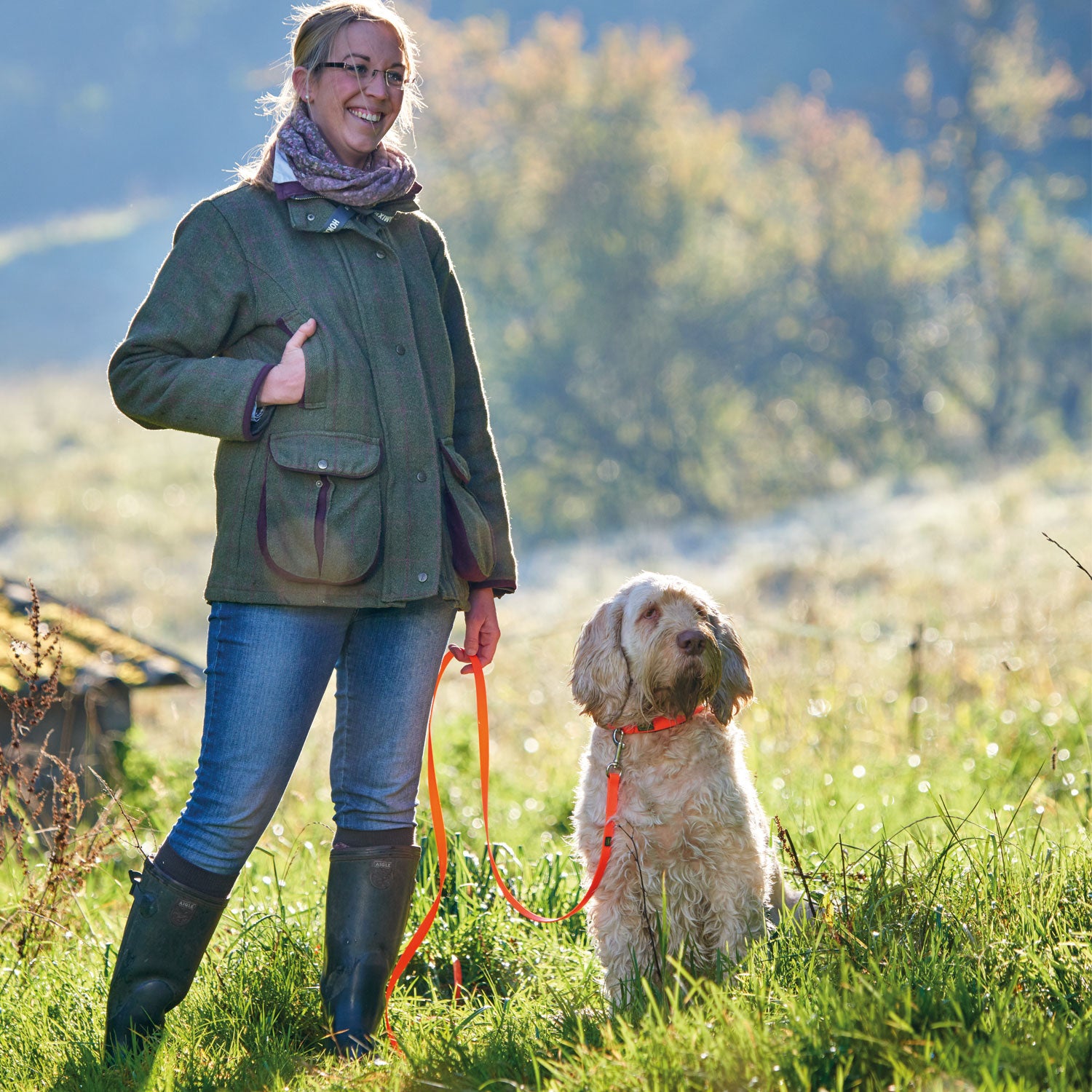 Tracking Leash CONVENIENCE Flat - Hunter-petstore -search and drag leash for dog sports and training-ideal for hunting and dog sports-without wrist loop-durable, tear-resistant and weatherproof-frm grip in warm and cold conditions-antibacterial and mould-free