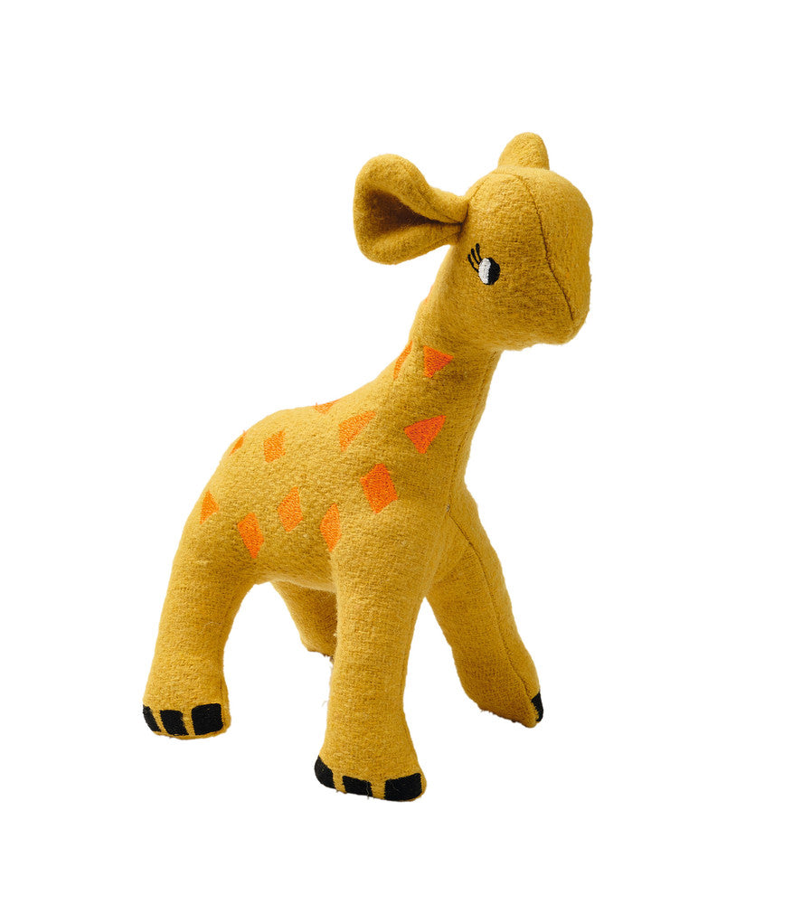 EIBY Giraffe Dog toy - Hunter-petstore -cute animal dog toy, without squeaker -for playing, cuddling and loving -made of up-cycled outer material and recycled filling -attractive yet tough wool/polyester mix -machine washable at 86 °F