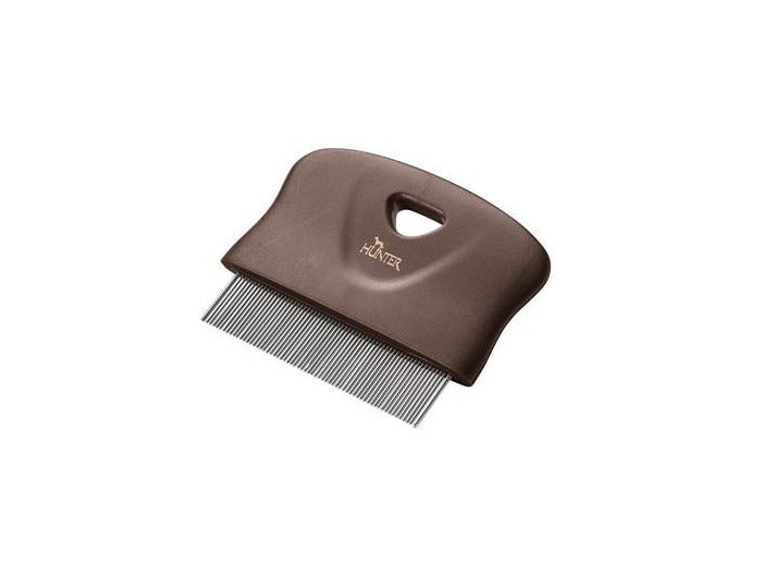Flea and Burl Comb SPA - Hunter-petstore -flea and nit comb suitable for all lengths of coat (short, medium, long) -meant for grooming top coat and undercoat fur -especially suitable for removing fleas and nits -high-quality stainless steel teeth -ergonomically shaped handle in high-quality leather look