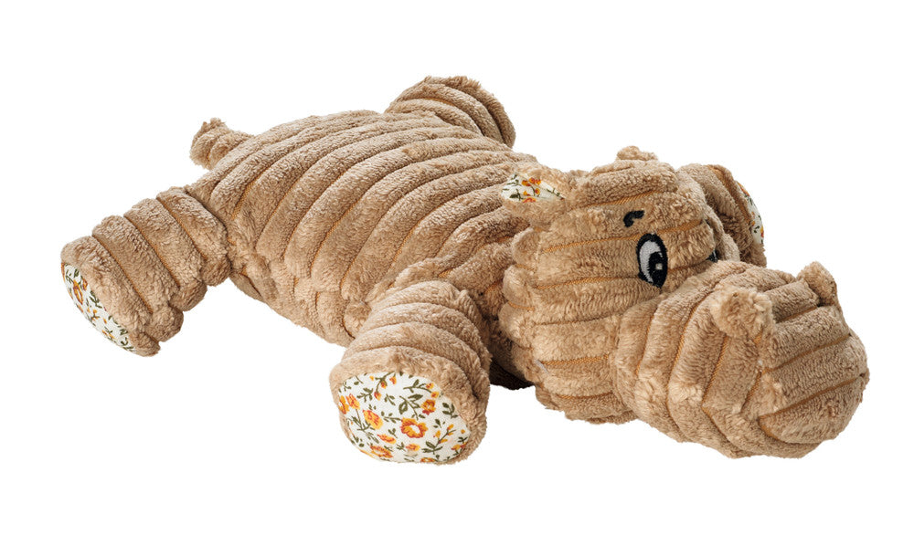HUGGLY Amazonas Hippo Dog toy - Hunter-petstore -dog toy to cuddle and love -suitable for small and medium-sized dogs -cute design -with tooth-caring rope -without squeaker -washable at 90°F -9.45 in