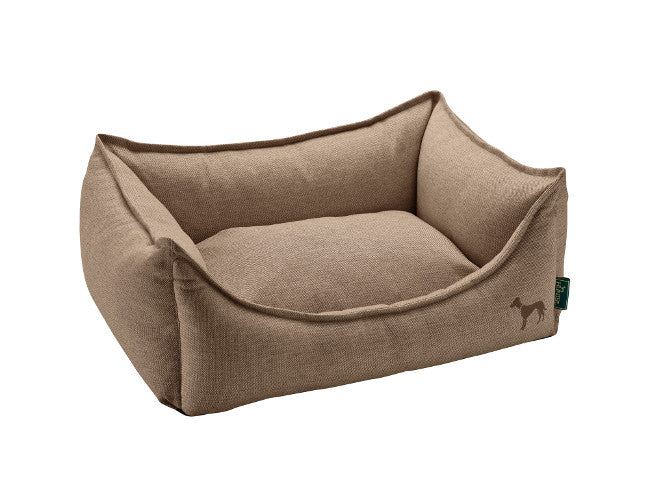 LIVINGSTON Sofa - Hunter-petstore -Cozy dog sofa with robust structured fabric -Elegant-classic design, with fine HUNTER embroidery -A high rim can support the dog's sense of security -Bulky filling and pleasantly soft feel -Per zipper removable cover -Cover washable at 140 °F