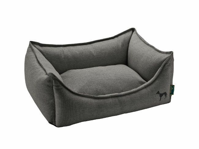 LIVINGSTON Sofa - Hunter-petstore -Cozy dog sofa with robust structured fabric -Elegant-classic design, with fine HUNTER embroidery -A high rim can support the dog's sense of security -Bulky filling and pleasantly soft feel -Per zipper removable cover -Cover washable at 140 °F