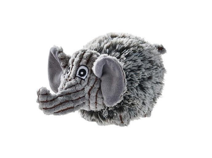 PORI Elephant Dog toy - Hunter-petstore -soft and fluffy outside -sturdy hedgehog ball made from TPR inside -with a squeaker -washable at 90 °F
