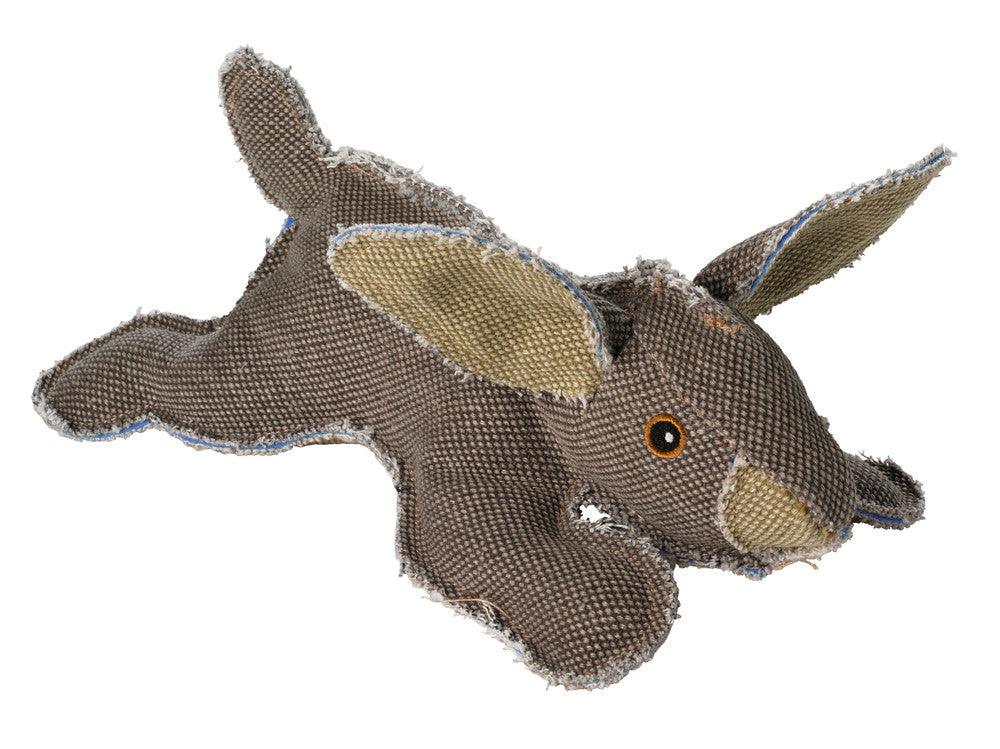 CANVAS Rabbit Dog toy - Hunter-petstore -dog toy for playing, cuddling and loving -suitable for medium to large dogs -detailed animal look with a rough look and raw edge seams -with squeaker -washable at 86 °F