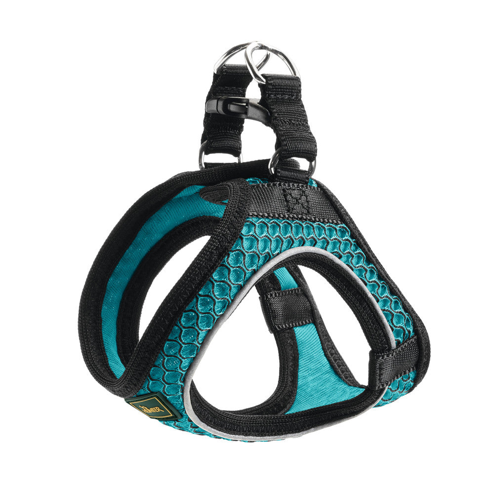 HILO Comfort Harness - Hunter-petstore -lightweight harness for small to medium and head-shy dogs -easy to put on with only one buckle and Velcro closure -optimum freedom of movement -nylon edging with highly reflective piping -soft, air-permeable and breathable -cooling effect possible with the help of water -easy-care and quick-drying