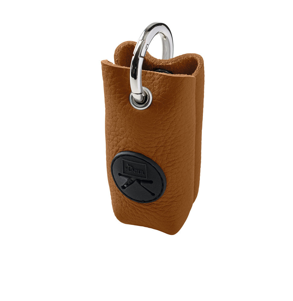 YUNA LUXUS Waste bag holder - Hunter-petstore -stylish poo bag dispenser for every day -flexible fastening options thanks to robust ring carabiner -easy removal of individual bags -one roll of poo bags included -made in Germany